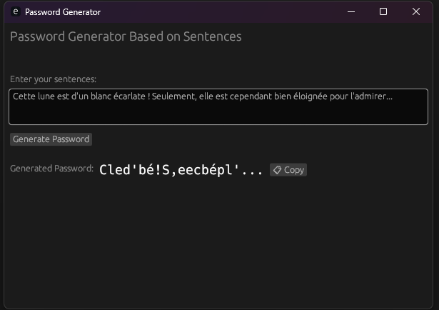 Exemple de l’interface